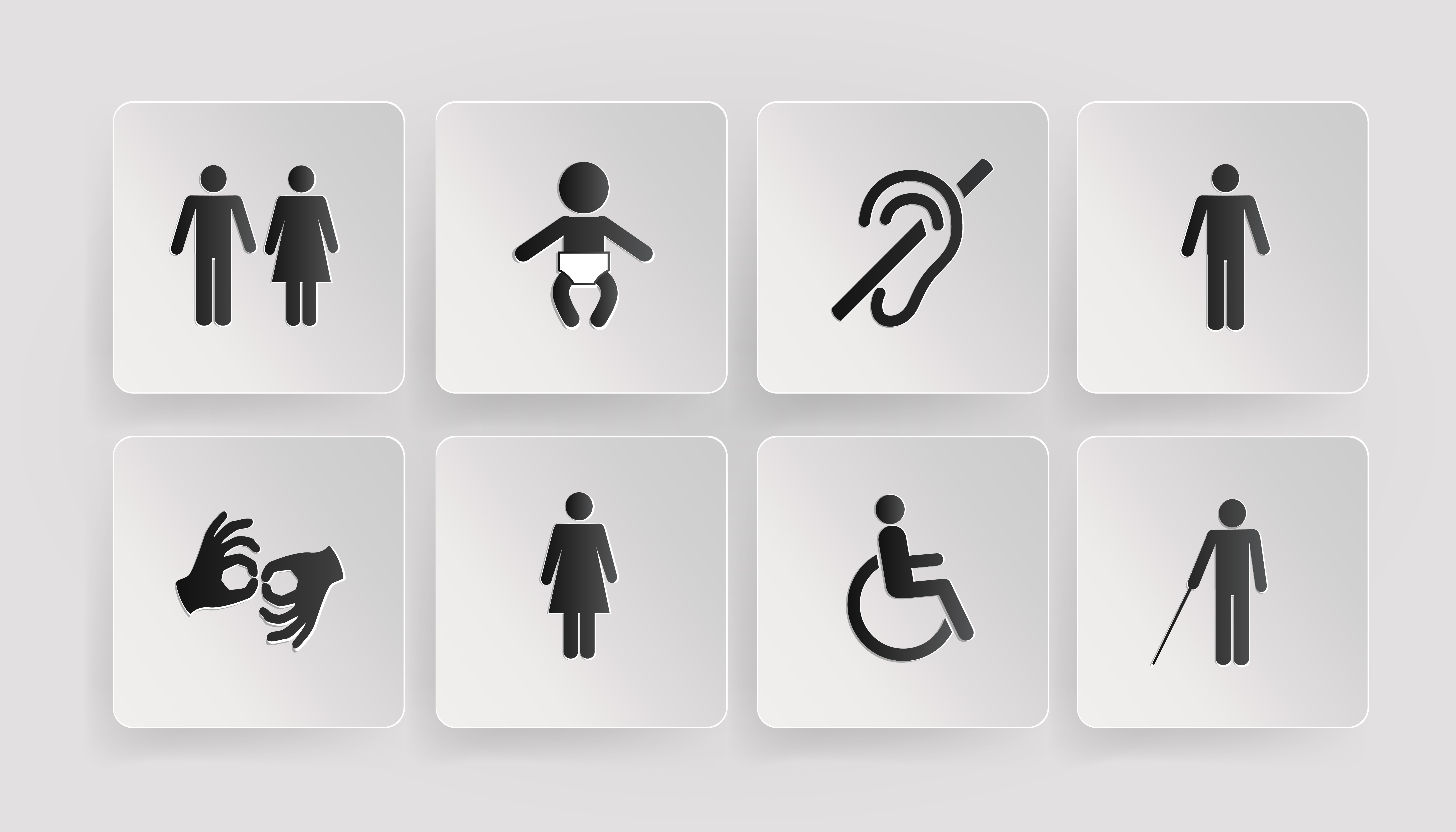 Imagen ilustrada con logos de accesibilidad