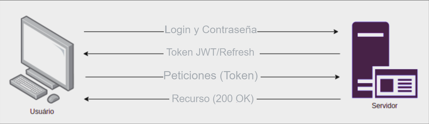 alt text: "imagen de una computadora y un servidor y las diferentes comunicaciones entre estos"